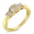 10K Yellow Gold Three Stone Diamond Band Ring (1.00 cttw, J-K Color, I2-I3 Clarity), Size 6.75 For Sale - Image 4 of 8
