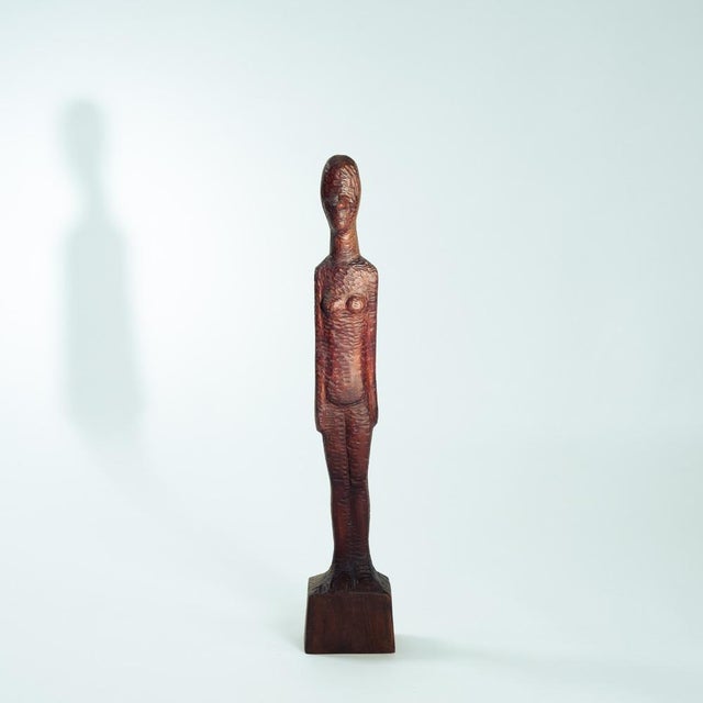 Koos van Vlijmen, Nude Sculpture of Womans Figure, 1970s, Wood For Sale - Image 13 of 13