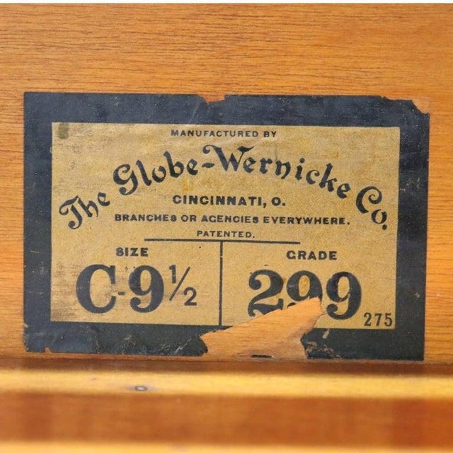 Arts & Crafts Globe Wernicke Arts & Crafts Oak 3-Stack Barrister Bookcase C1910 For Sale - Image 3 of 15