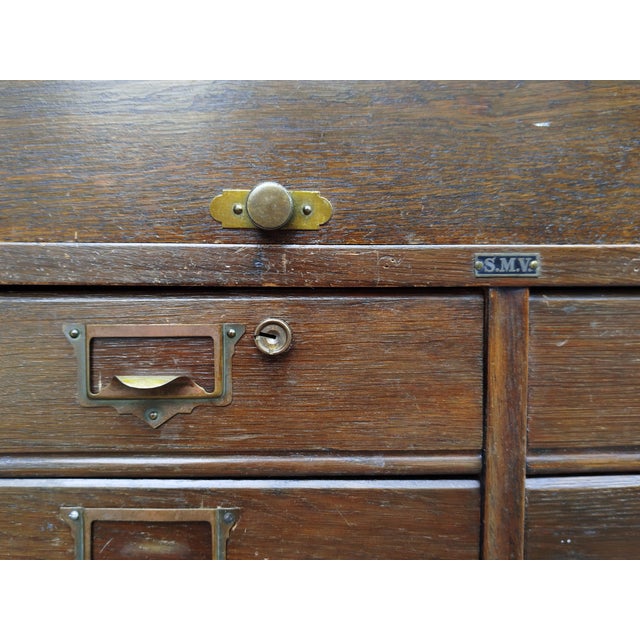 Vintage Danish Industrial Archive Filing Cabinet from Silkeborg Møbelfabrik, 1920s For Sale - Image 10 of 11