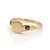 Contemporary Smokey Quartz Flush Set Signet Ring | Minimalist Engraved Initial Disc Ring | Unisex Modern Statement Ring Us 7 For Sale - Image 3 of 3