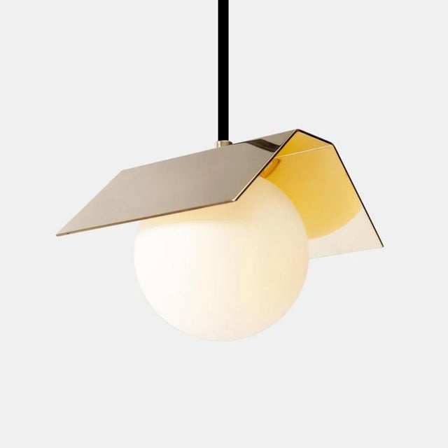 Contemporary Twain Solid Brass Suspended Light by Lexavala For Sale - Image 3 of 5