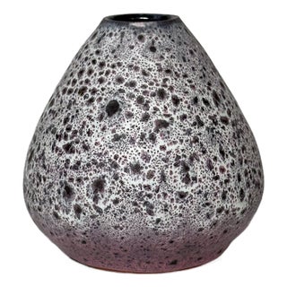 Studio Ceramic Art Vase with Speckled Glaze from Töpferhof Römhild, Germany, 1960s For Sale