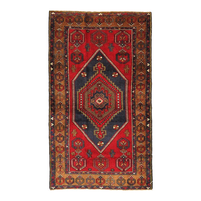 Pasargad Home Vintage Anatolian Red Wool Area Rug, 3' 8'' X 6' 3'' For Sale