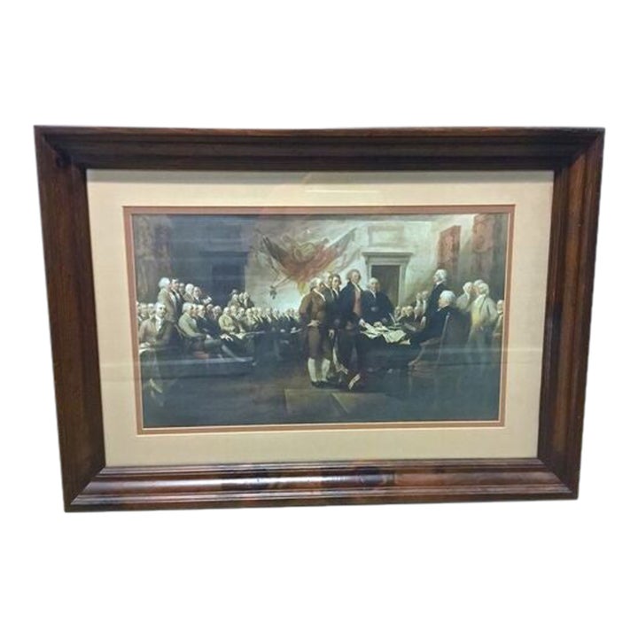 Vintage Declaration Independence Signing Print | Chairish