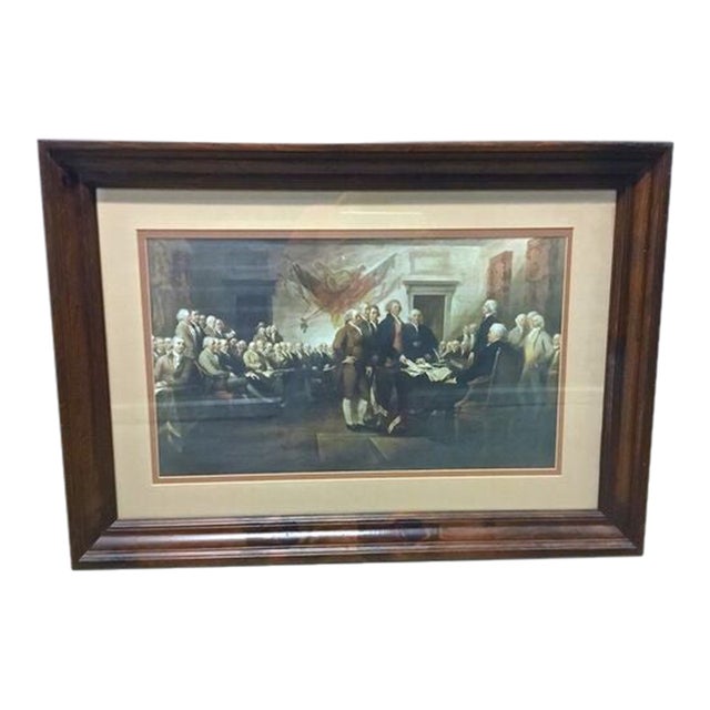Vintage Declaration Independence Signing Print For Sale