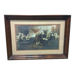Vintage Declaration Independence Signing Print