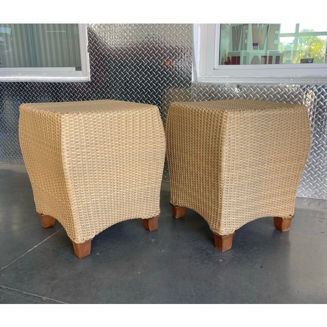 Plastic Brown Jordan Fusion Side Tables, a Pair For Sale - Image 7 of 10