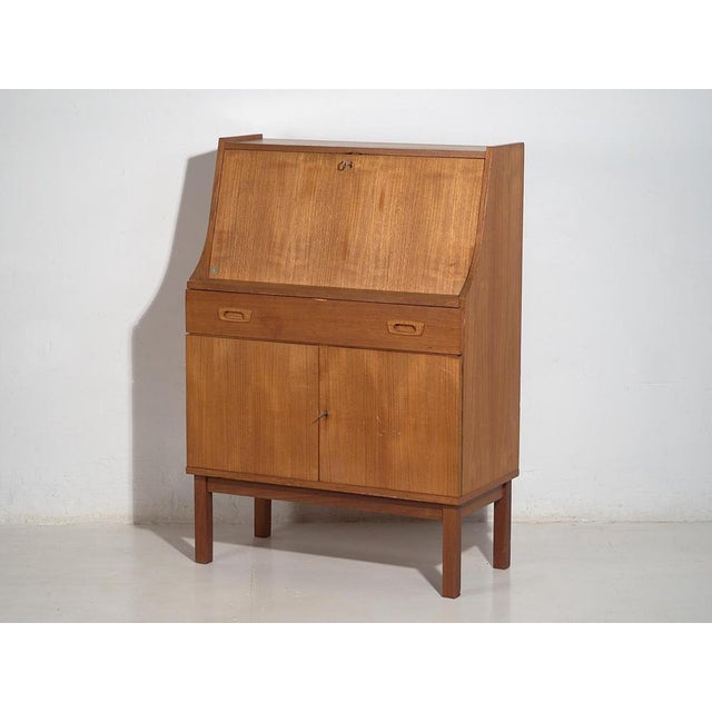 Vintage Oak Secretaire with Storage For Sale - Image 14 of 16