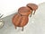A rare set of three modular half-moon-shaped coffee tables made of solid teak, designed in Denmark in the 1960s. Their...