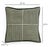 Kora Striped Green Cotton Jute Throw Pillow For Sale - Image 4 of 5