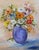 1960s Vintage 1960s Original Botanical Still Life Painting Framed and Signed For Sale - Image 5 of 6