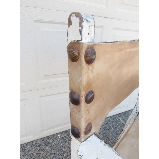Rustic Antique Painted Spanish Armchair For Sale - Image 15 of 18
