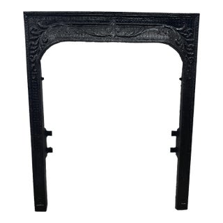 Late 19th Century Antique Cast Iron Fireplace Surround - Ornate Victorian From New Orleans For Sale