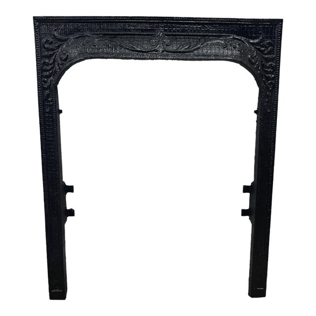 Late 19th Century Antique Cast Iron Fireplace Surround - Ornate Victorian From New Orleans For Sale