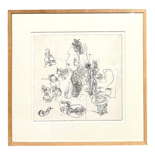 Erwin Pfrang, German Neo Expressionist Graphite Pencil Drawing Erwin Pfrang Nolan Gallery NYC 2001 For Sale