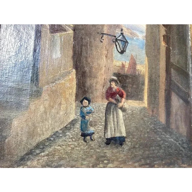 Gold 19th Century English School Oil Painting on Canvas, of Saint Ives For Sale - Image 8 of 10
