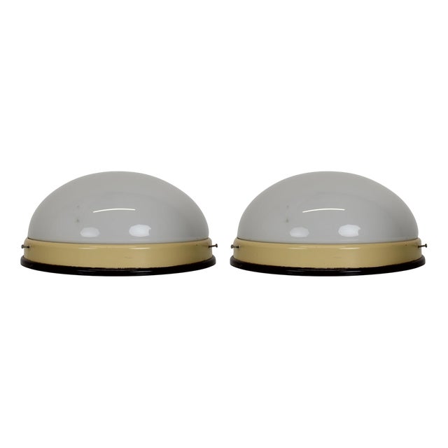 Bauhaus Ceiling Lamps, 1940s, Set of 2 For Sale