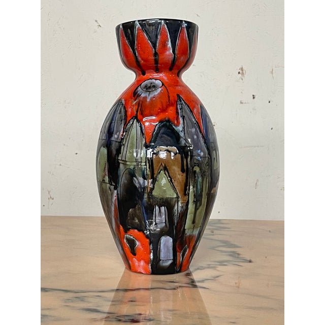 Large Glazed Ceramic Vase by Elio Schiavon, 1970s For Sale - Image 6 of 11
