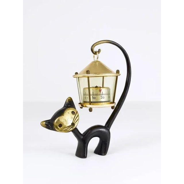 Cat Figurine with Thermometer by Walter Bosse for Hertha Baller, Austria, 1950s For Sale - Image 3 of 8