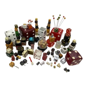 Mid-Century Lifetime Las Vegas Art Deco Dice Collection- 100 Pieces