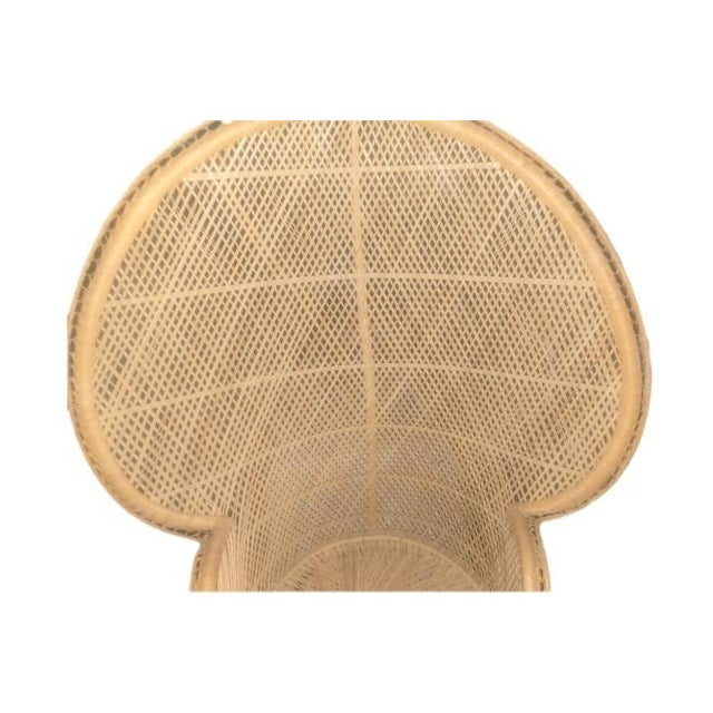 Wood 1970s Vintage Bohemian Woven Rattan Peacock Chair For Sale - Image 7 of 15