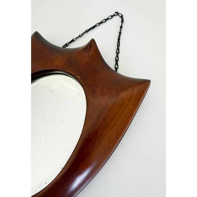 1930s Italian Deco Style Shield Wall Mirror For Sale - Image 9 of 11