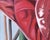 Cerise 2000s "Anthurium" Large Gallery Wrapped Oil Painting by Judith Moore For Sale - Image 8 of 10