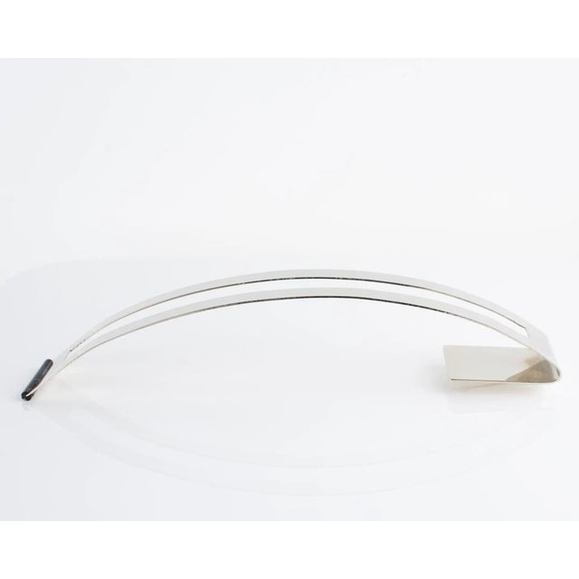 Modernist Giant Chrome Brooch by Valerie Mainguet, 1980s For Sale - Image 4 of 11