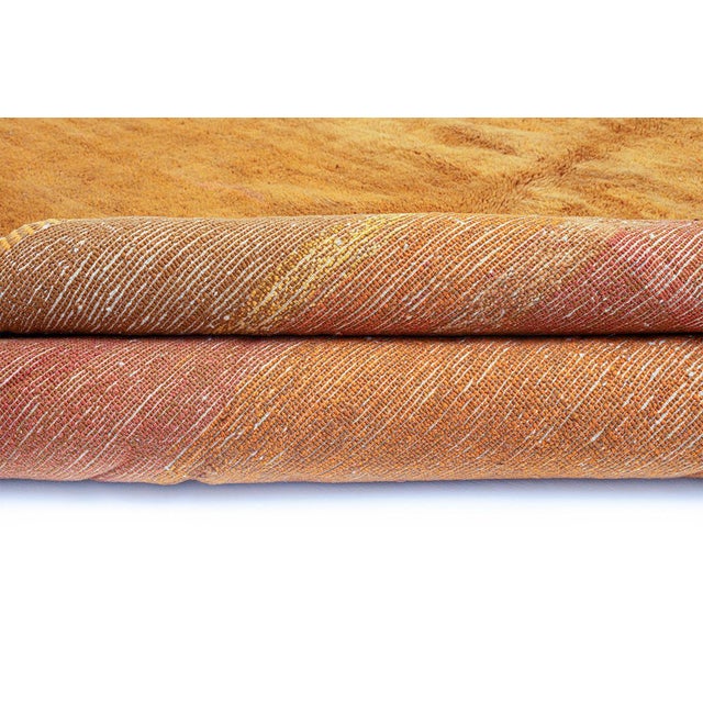 Early 21st Century Hand-Knotted Burnt Orange Wool Rug by Azele Studio For Sale - Image 5 of 9