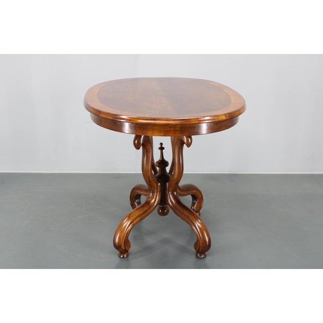 Wood Czechoslovakian Bentwood Table with Walnut Top Finish, 1930s For Sale - Image 7 of 17