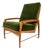 Rare Restored Danish Mid-Century Modern High-Back Lounge Chair in Beech, Velour & Brass Attributed to Dan Johnson for Selig, Denmark, C. 1950s For Sale