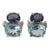 Christina Addison Mini Gum Drop Earrings With Iolite and Blue Topaz and Diamonds - a Pair For Sale