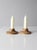 Brown Antique Rookwood Pottery Candlestick Holders Pair For Sale - Image 8 of 12