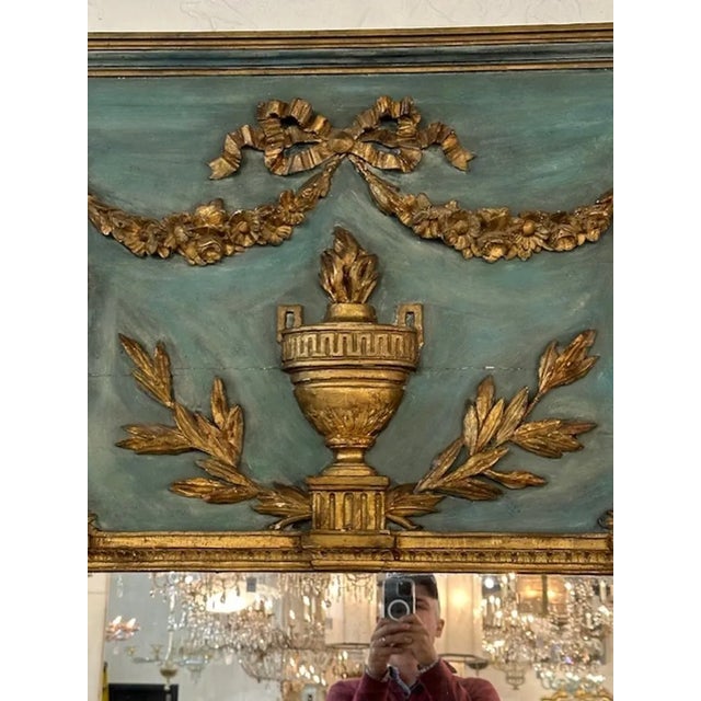 French Neo-Classical Trumeau Mirror For Sale - Image 4 of 8