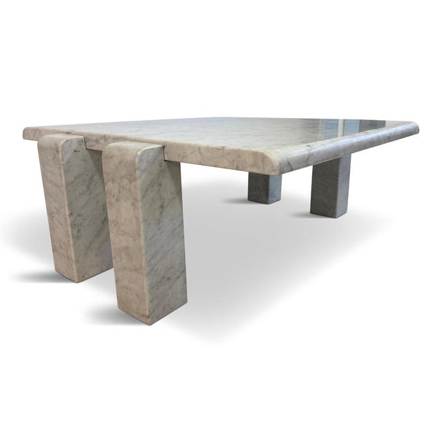 Italian Coffee Table in Carrara Marble from Skipper, 1970s For Sale - Image 4 of 14
