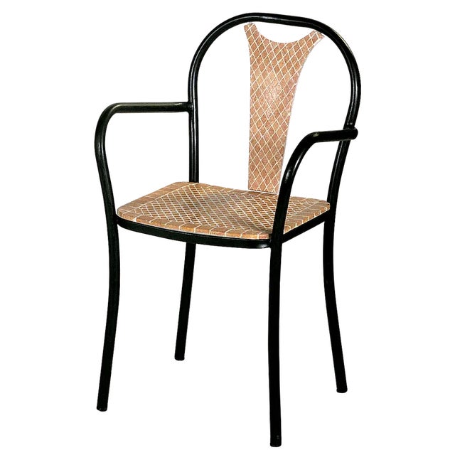 Giada Marble Mosaic Chair from Egram For Sale - Image 3 of 3