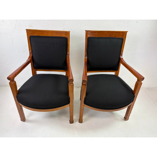 Biedermeier Antique Scandinavian Biedermeier Armchairs/a Pair For Sale - Image 3 of 12