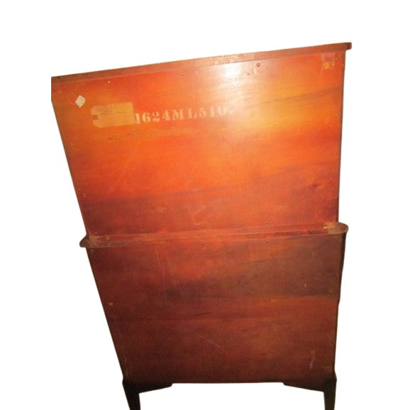 White Furniture 1940s Vintage English 6 Drawer High Chest Cherry Wood by White Furniture Co For Sale - Image 4 of 10