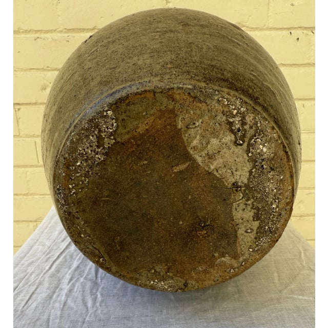 Vintage Japanese Handmade Stoneware Sake Bottle Storage Jar For Sale - Image 10 of 10