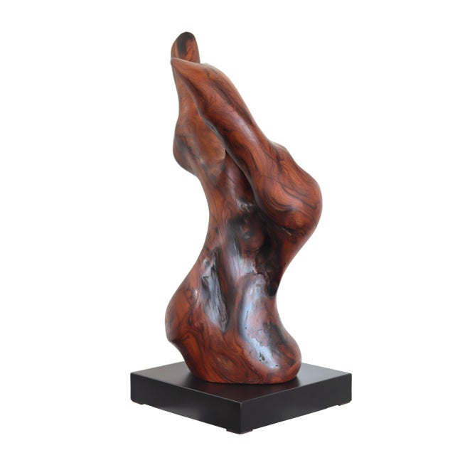 Together Bound - Medium Size Abstract Organic Form Redwood Sculpture Original Artwork by Joe Garnero For Sale In Los Angeles - Image 6 of 12