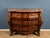 Hollywood Regency Louis XIV Style Curved Chest of Drawers with Inlays, Gilded Bronze Finishes and Marble Top For Sale - Image 3 of 8