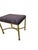 Vintage Italian Regency Brass Labarge Ottoman Footstool Vanity Bench Harden For Sale - Image 10 of 14