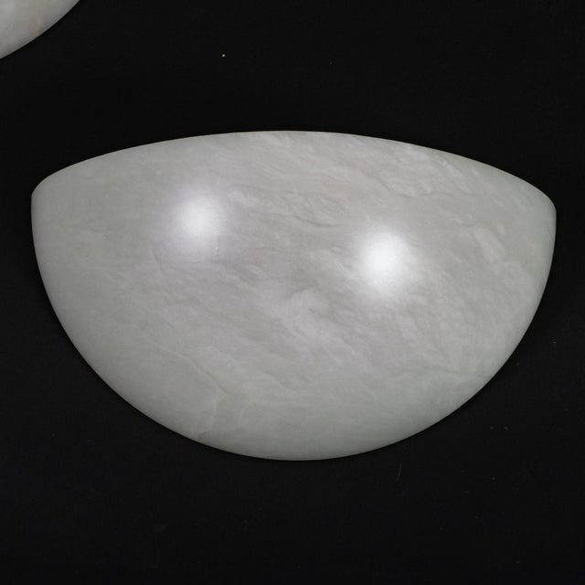 Pair of Art Deco Inspired Alabaster Sconces For Sale - Image 12 of 12