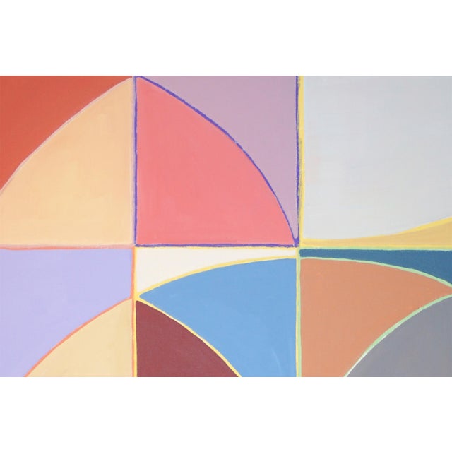 2026, SpatialEcho, Pastel Tones Painting on Canvas, Geometric Minimalism, Acrylic Paint on Canvas by Natalia Roman For Sale - Image 4 of 8