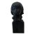 1970s Amr Spadem Stone Sculpture Black Bust of Child on Stone Base For Sale