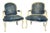 19th Century French Louis XV King and Queen Armchairs or Fauteuils -a Pair For Sale