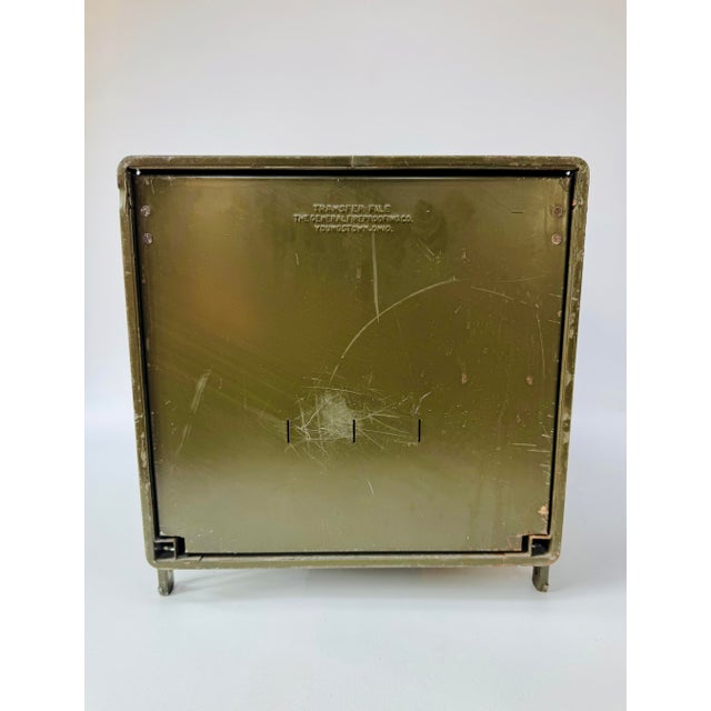 Metal Antique General Fireproofing Steel Transfer File, Industrial Green For Sale - Image 7 of 12