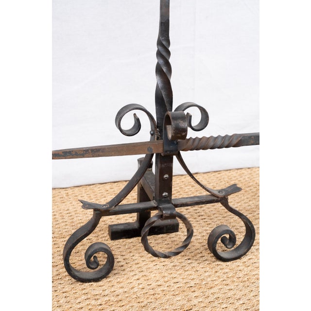 Black Antique Andirons For Sale - Image 8 of 8