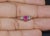 Authentic Tiffany & Co. Natural 1.15Cts VS G Diamond Ruby 950 Platinum Engagement Ring, size 4.75 For Sale - Image 9 of 12